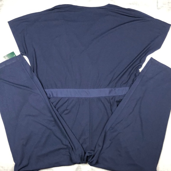 Ralph Lauren Navy Faux Wrap Jumpsuit Sizes 2X & 3X - Picture 4 of 5